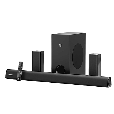 GOVO GOSURROUND 945 | 120W RMS SOUNDBAR | 5.1 CHANNEL | HOME THEATRE |BLUETOOTH V5.3|3 EQUALIZER MODES| PLATINUM BLACK
