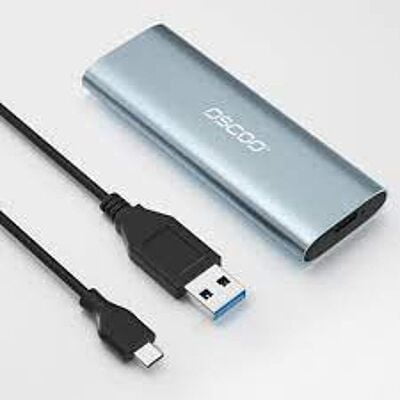 OSCOO M.2 NVME | SATA SSD Enclosure | USB 3.0 | USB-C | Dual Protocol Aluminum Body