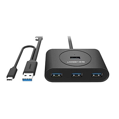 Ugreen USB Hub Adapter | 4 x USB 3.0| USB 3.0 | USB-C 3.1 Connectors | OTG