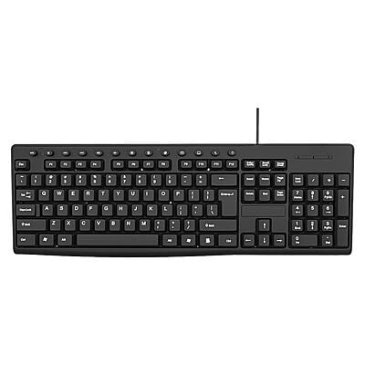 Stopm Multimedia Keyboard | Hammok Wired USB Desktop Keyboard | Black